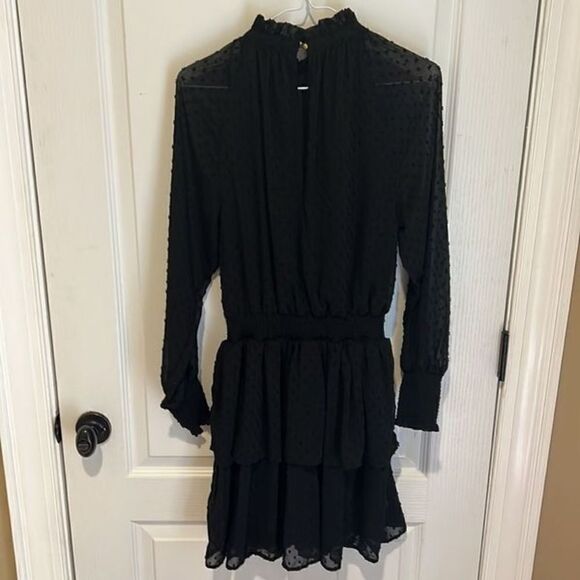 Mud Pie Victoria Smocked Dress in Black - Picture 7 of 7